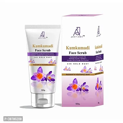 Just Awe Kumkumadi Face Scrub 100g | Radiant Youthful  Healthy Glowing Skin | All Skin Types Removes Dirt, Tan, Exfoliates  Renew Skin Cells | Gentle Deep Scrubbing for Women  Men-thumb0