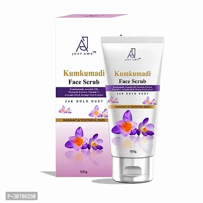 Just Awe Kumkumadi Face Scrub 100g | Radiant Youthful  Healthy Glowing Skin | All Skin Types Removes Dirt, Tan, Exfoliates  Renew Skin Cells | Gentle Deep Scrubbing for Women  Men-thumb2