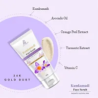 Just Awe Kumkumadi Face Scrub 100g | Radiant Youthful  Healthy Glowing Skin | All Skin Types Removes Dirt, Tan, Exfoliates  Renew Skin Cells | Gentle Deep Scrubbing for Women  Men-thumb2