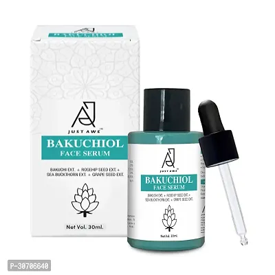 Just Awe Bakuchiol Organic Face Serum | Anti-Ageing Serum for Men  Women | 30ml Natural Skin Rejuvenation Serum | Ayurvedic and Suitable For All Skin Types