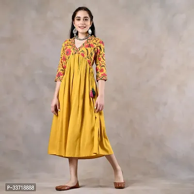 Fancy Rayon Kurtas For Women-thumb0