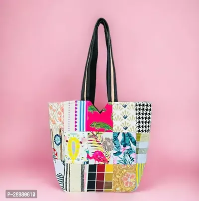 Stylish Multicoloured Fabric Printed Handbags For Women-thumb0