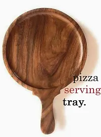 Wooden hot pizza serving platter-thumb1