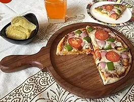 Wooden hot pizza serving platter-thumb2