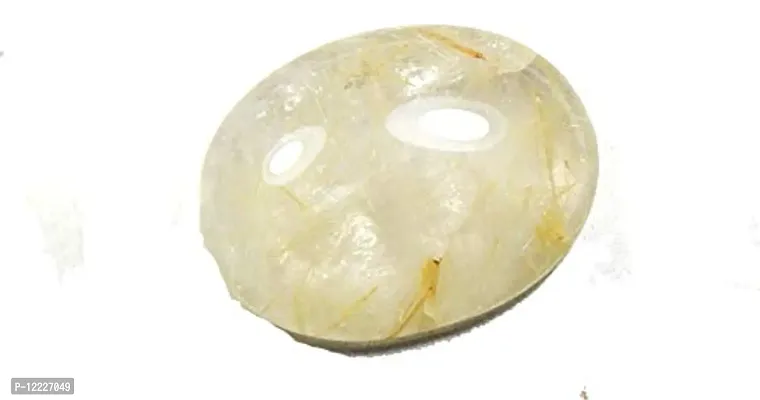 Golden Rutilated Quartz Sagenite Venus-Hair Stone Gemstone 16.4Cts For Pendant,Ring,Locket-thumb0