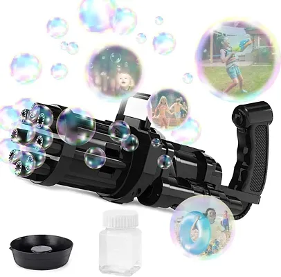 Bubble Machine Bubbles for Kids Cool Toys Gift Electric Bubble Gun and Toy Gun Outside, 8 Hole Huge Automatic Bubble Maker for Boys and Girls Outdoor, Fan Combo Function, (Color AS PER Availability) Sli