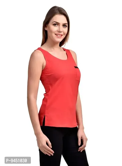 Femninora Women's Red Color Casual Top-thumb3