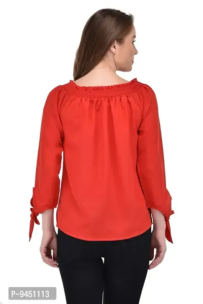 Femninora Women'S Red Tops-thumb4