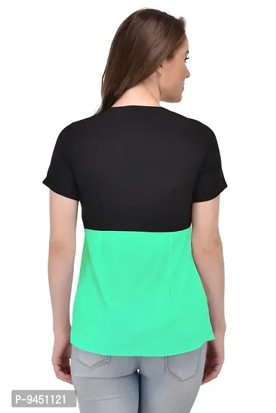 Femninora Women'S Black::Green Tops-thumb4