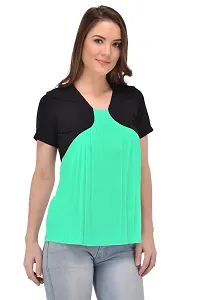 Femninora Women'S Black::Green Tops-thumb1