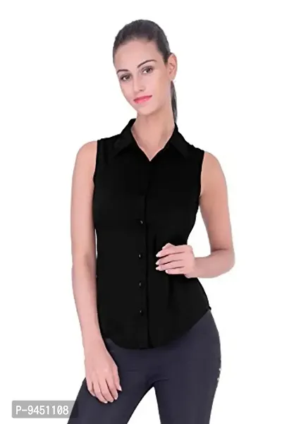 Femninora Women's Black Solid Shirt