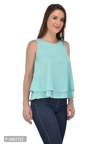 Femninora Women'S Light Blue Tops-thumb3