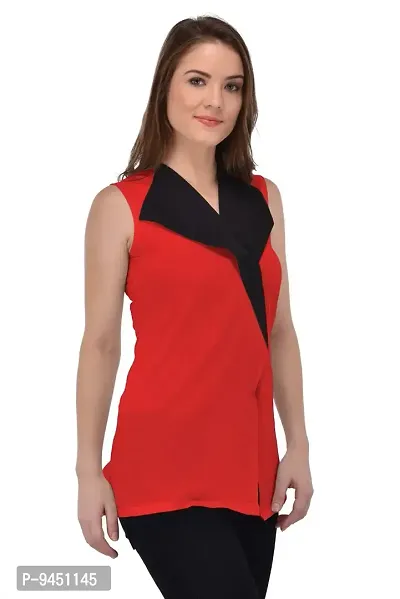 Femninora Women'S Red Tops-thumb4