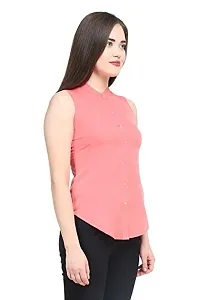 Femninora Women's Soft Red Solid Shirt-thumb1
