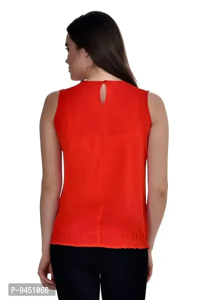 Femninora Women's Red Color Casual Top-thumb4