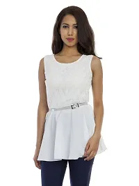 Femninora White Net Tunic-thumb2