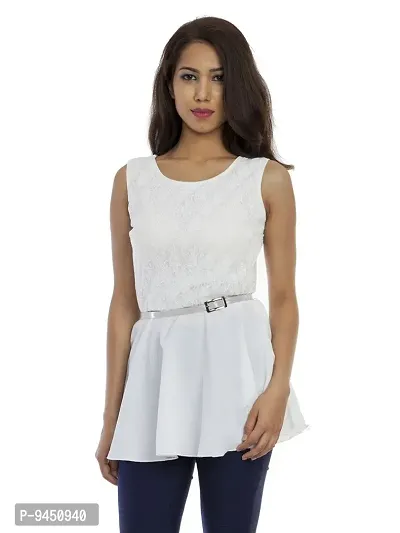 Femninora White Net Tunic-thumb3