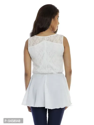 Femninora White Net Tunic-thumb4