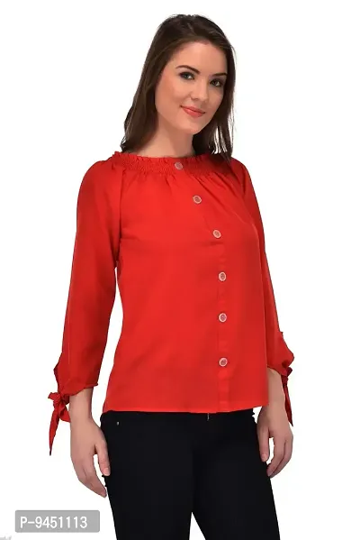 Femninora Women'S Red Tops-thumb2