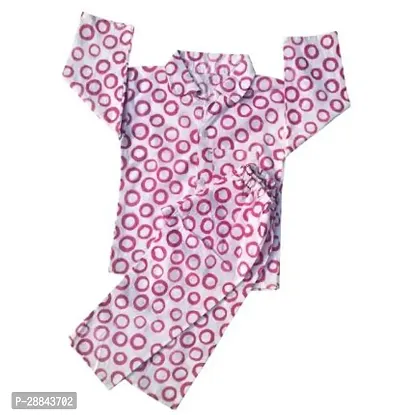 Stylish Pink Cotton Printed Top With Bottom For Boys-thumb0