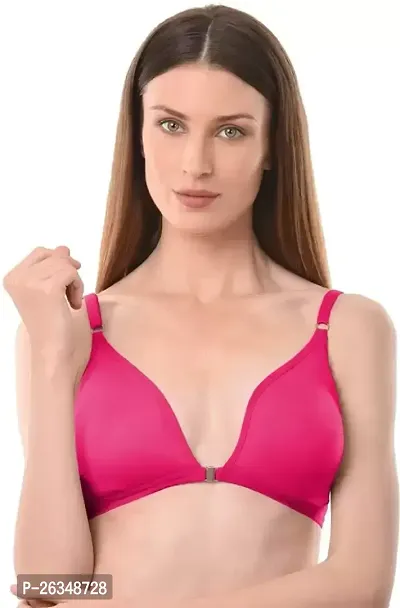 Prynkx Front Open Plunge Bra - Pack of 1 (Dark Pink)-thumb0