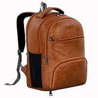 40L Casual PU Leather Laptop Backpack School/college/Travel Bags For Men  Women-thumb3
