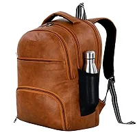 40L Casual PU Leather Laptop Backpack School/college/Travel Bags For Men  Women-thumb1