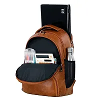 40L Casual PU Leather Laptop Backpack School/college/Travel Bags For Men  Women-thumb2