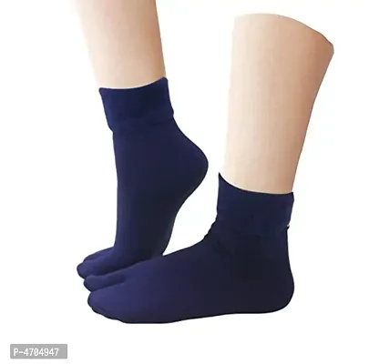 Winter Warm Blue Velvet Socks For Ladies (Pack of 2)