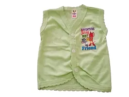 Stylish Green Cotton Printed Top Bottom Set For Kids-thumb1