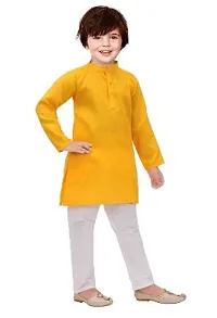 Boys Cotton Blend Regular Solid-Punjabi/Kurta Pajama Set-thumb3