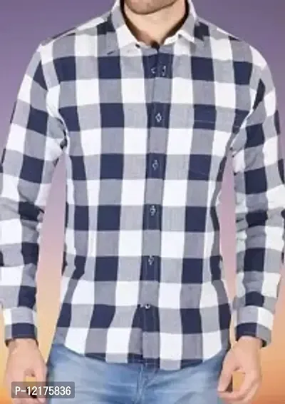 Reliable Multicoloured Cotton Checked Long Sleeves Casual Shirts For Men-thumb0