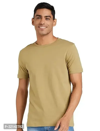 Stylish Green Polyester Solid Tees for Men-thumb0