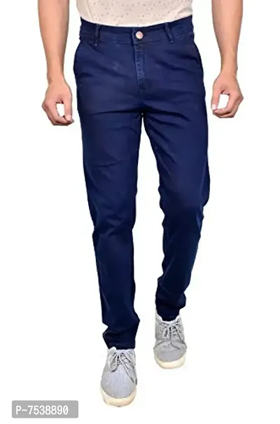MOUDLIN Slimfit Streachable Blue Jeans_28 for Men(Pack of 1)