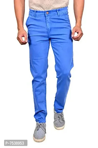 MOUDLIN Slimfit Streachable Lightblue Jeans_34 for Men(Pack of 1)