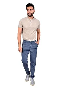 Grey Denim Mid Rise Jeans For Men-thumb3