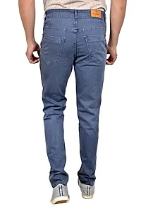 Grey Denim Mid Rise Jeans For Men-thumb1