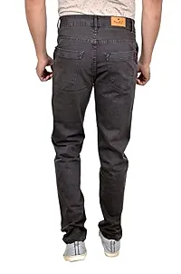 Brown Denim Mid Rise Jeans For Men-thumb1