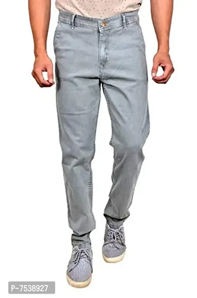 MOUDLIN Slimfit Streachable Grey Jeans_28 for Men(Pack of 1)