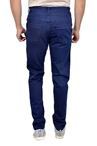 Blue Denim Mid Rise Jeans For Men-thumb1