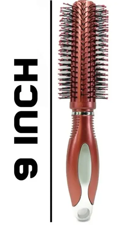 SALON Multicolour Round Rolling Curling Comb Hair Brush For Men And Women   pack of 1 KANGI BAAL SET KARNE WALI KANGI