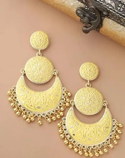 Shoshaa plated Kundan Chandbali