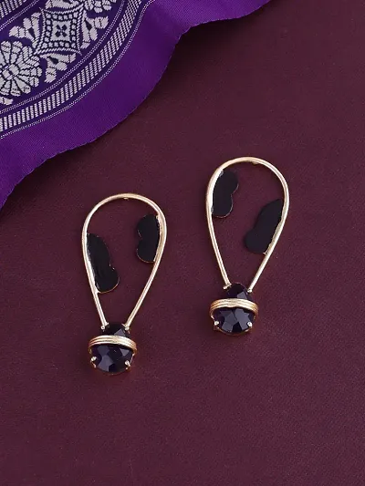 Gold-Plated Teardrop Shaped Earrings