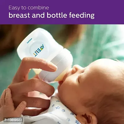 Philips Avent 260ml Natural Feeding Bottle (Clear, Pack of 2)-thumb2