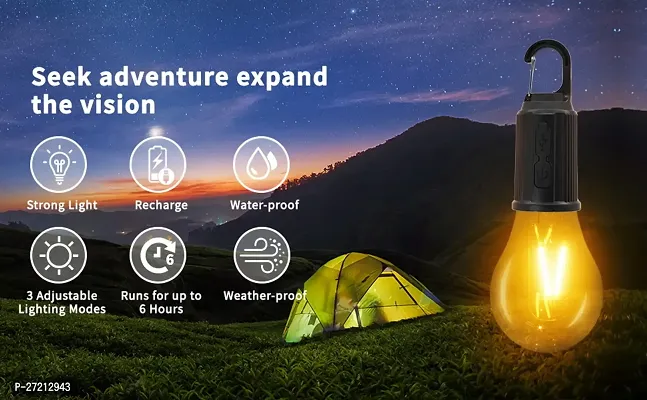 Camping Lamp  Hanging Decorative Battery operated Re-Chargeble Lamp / Tent Lamp Outdoor Work Lamp Emergency Lamp (Pack  1 Pc)-thumb4
