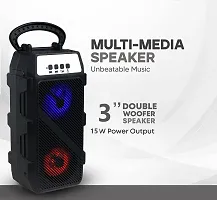 TOP BRAND |3D sound|Water resistant| Extra Bass Stereo sound quality |Led Colour Changing Lights | mini Home theatre| AUX supported| wireless Speaker| Long hour battery Life 10 W  bluetooth speaker-thumb1