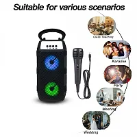 TOP BRAND |3D sound|Water resistant| Extra Bass Stereo sound quality |Led Colour Changing Lights | mini Home theatre| AUX supported| wireless Speaker| Long hour battery Life 10 W  bluetooth speaker-thumb3