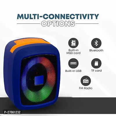 New Arrival Wireless Bluetooth Speaker for car/laptop/home audio with Hi Bass BT 5.0 TWS Mode, FM Radio 1200mAh Premium Bass DJ Multimedia Disco Light 5W Bluetooth Speaker-thumb2