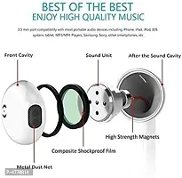 Oppo Earphone In-Ear Extra Bass With 3.5 MM Jack Headphone, Calling Mic Generic (White, In The Ear)-thumb1