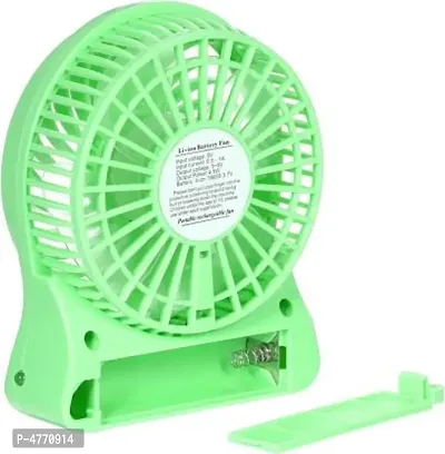Usb Fan Green Pack Of 1 Mini Portable Fan With 3 Speed Level Rechargeable-thumb2